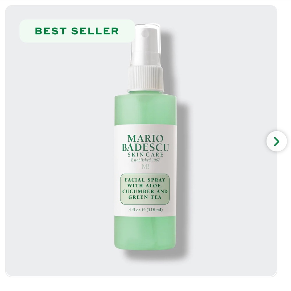 FACIAL SPRAY WITH ALOE, CUCUMBER AND GREEN TEA